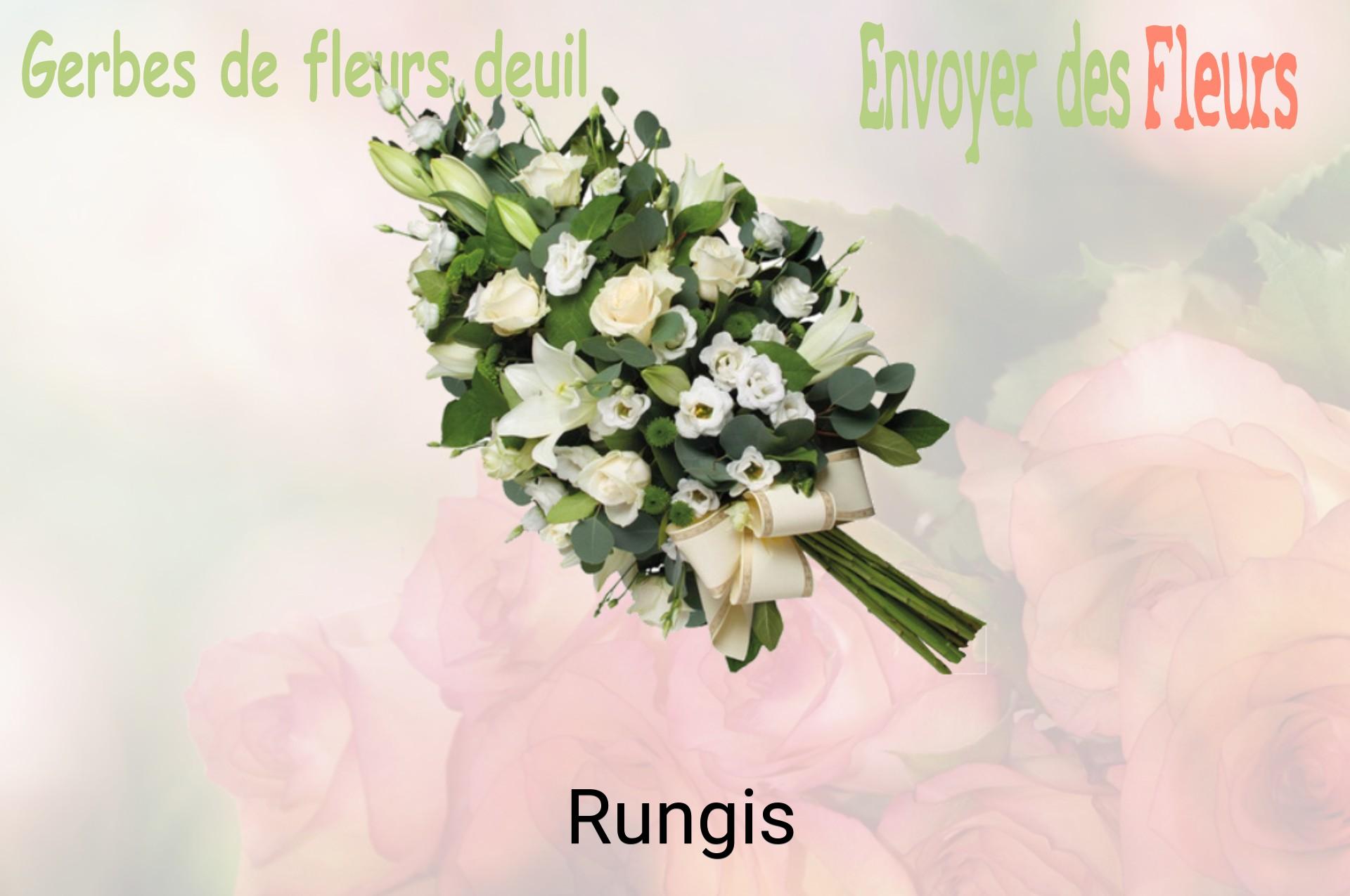 Gerbe de fleurs de deuil livrée à Rungis